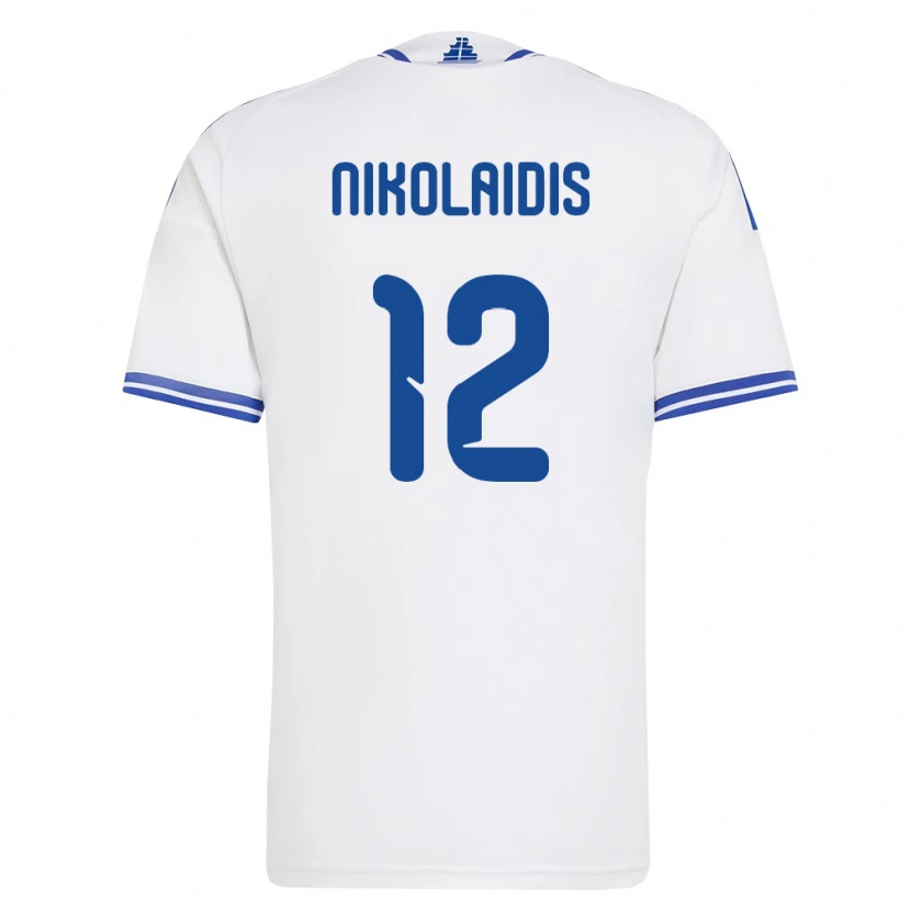 Danxen Women Greece Georgios Nikolaidis #12 White Blue Home Jersey 26-28 T-Shirt