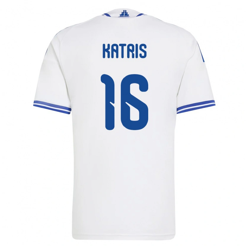 Danxen Women Greece Georgios Katris #16 White Blue Home Jersey 26-28 T-Shirt