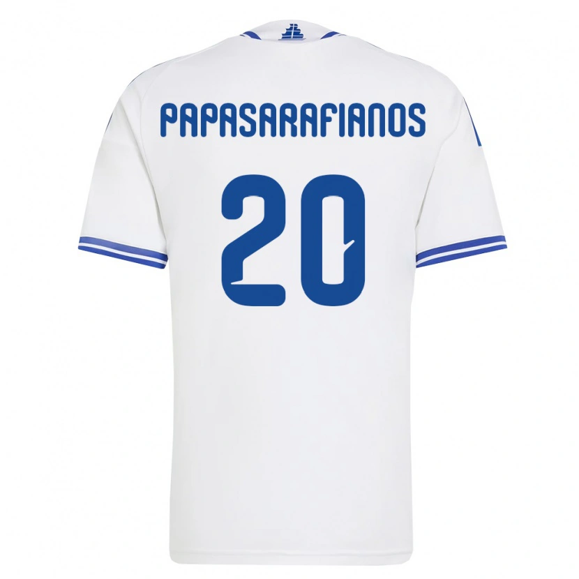 Danxen Women Greece Sarafianos Papasarafianos #20 White Blue Home Jersey 26-28 T-Shirt