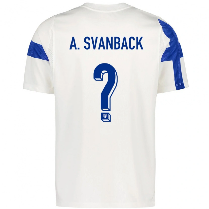 Danxen Women Finland Adrian Svanbäck #0 White Blue Home Jersey 26-28 T-Shirt
