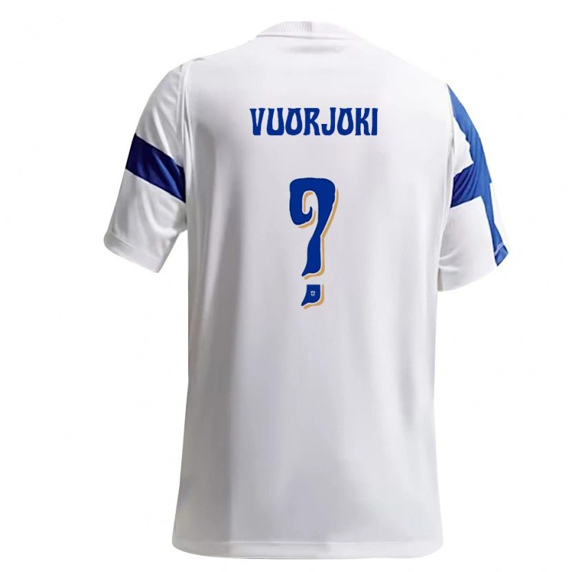 Danxen Women Finland Eero Vuorjoki #0 White Blue Home Jersey 26-28 T-Shirt
