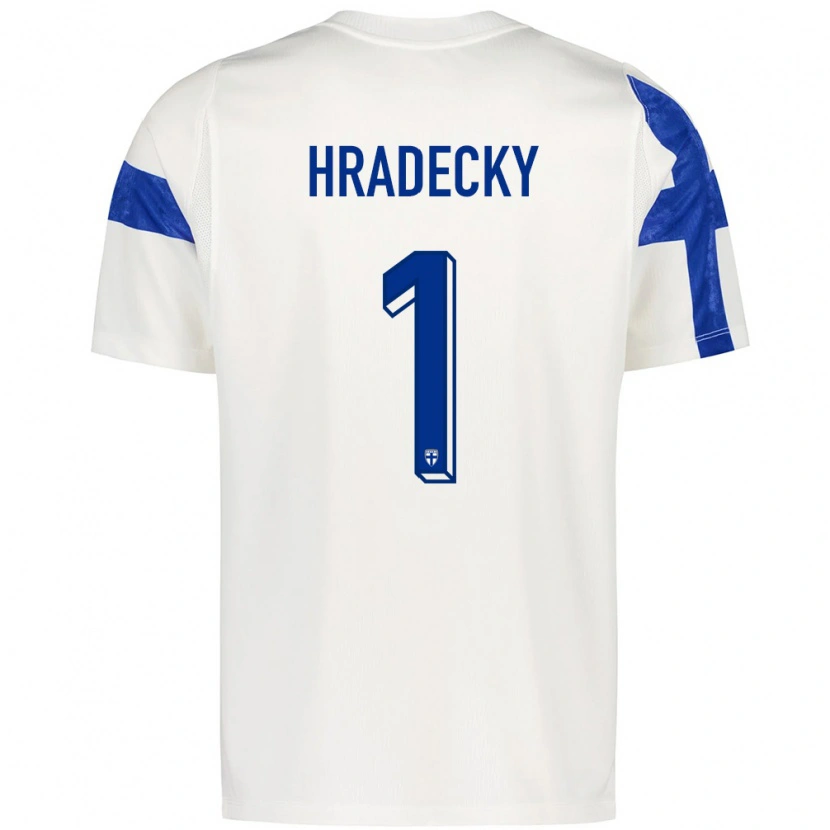 Danxen Women Finland Lukas Hradecky #1 White Blue Home Jersey 26-28 T-Shirt