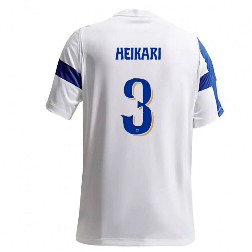 Danxen Women Finland Samuel Heikari #3 White Blue Home Jersey 26-28 T-Shirt