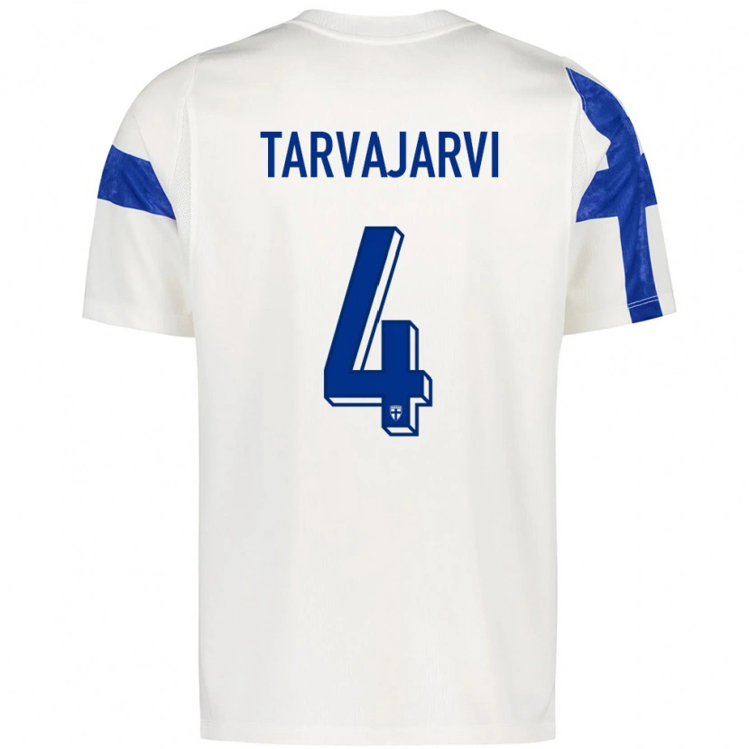 Danxen Women Finland Niilo Tarvajärvi #4 White Blue Home Jersey 26-28 T-Shirt