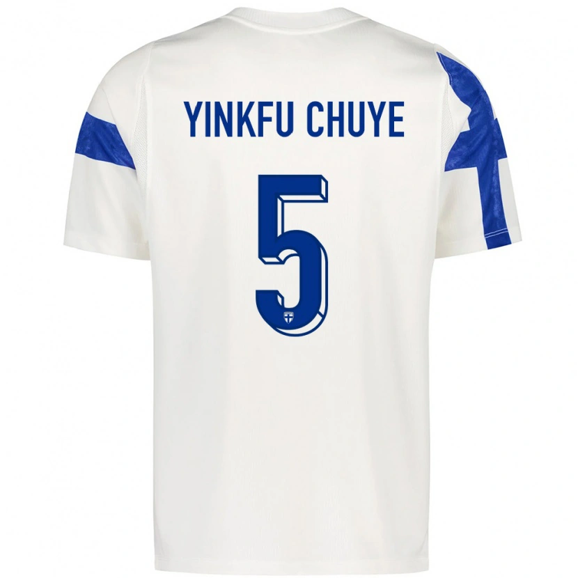 Danxen Women Finland Miguel Yinkfu Chuye #5 White Blue Home Jersey 26-28 T-Shirt