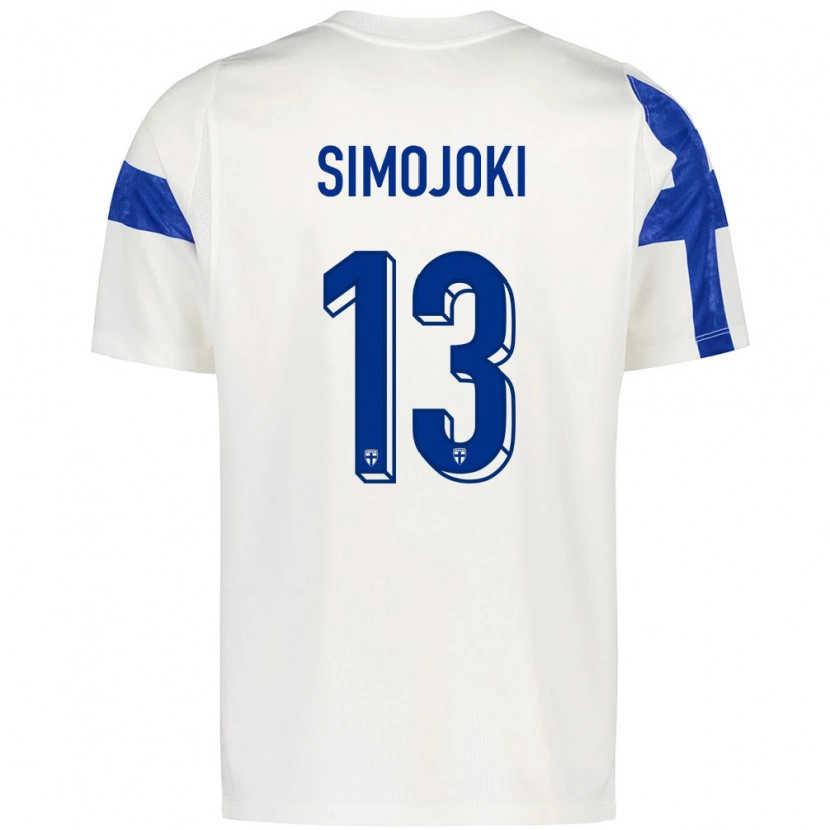 Danxen Women Finland Kaius Simojoki #13 White Blue Home Jersey 26-28 T-Shirt