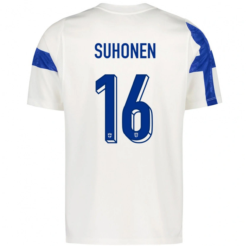 Danxen Women Finland Anssi Suhonen #16 White Blue Home Jersey 26-28 T-Shirt