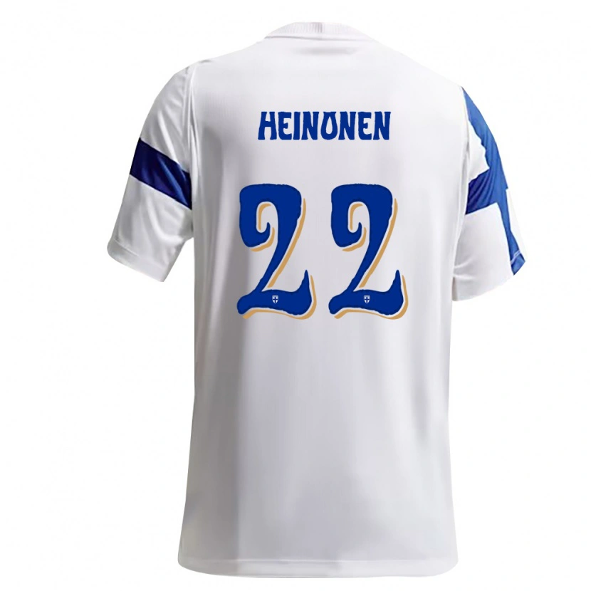 Danxen Women Finland Otto Heinonen #22 White Blue Home Jersey 26-28 T-Shirt