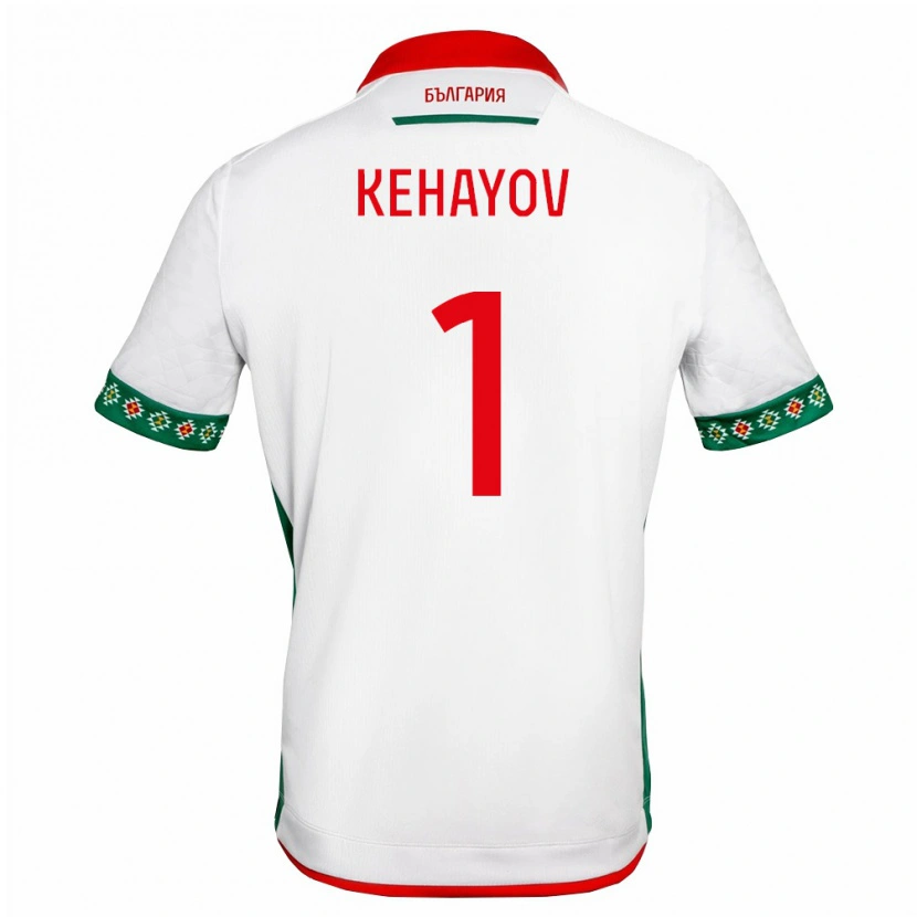 Danxen Women Bulgaria Atanas Kehayov #1 White Green Red Home Jersey 26-28 T-Shirt