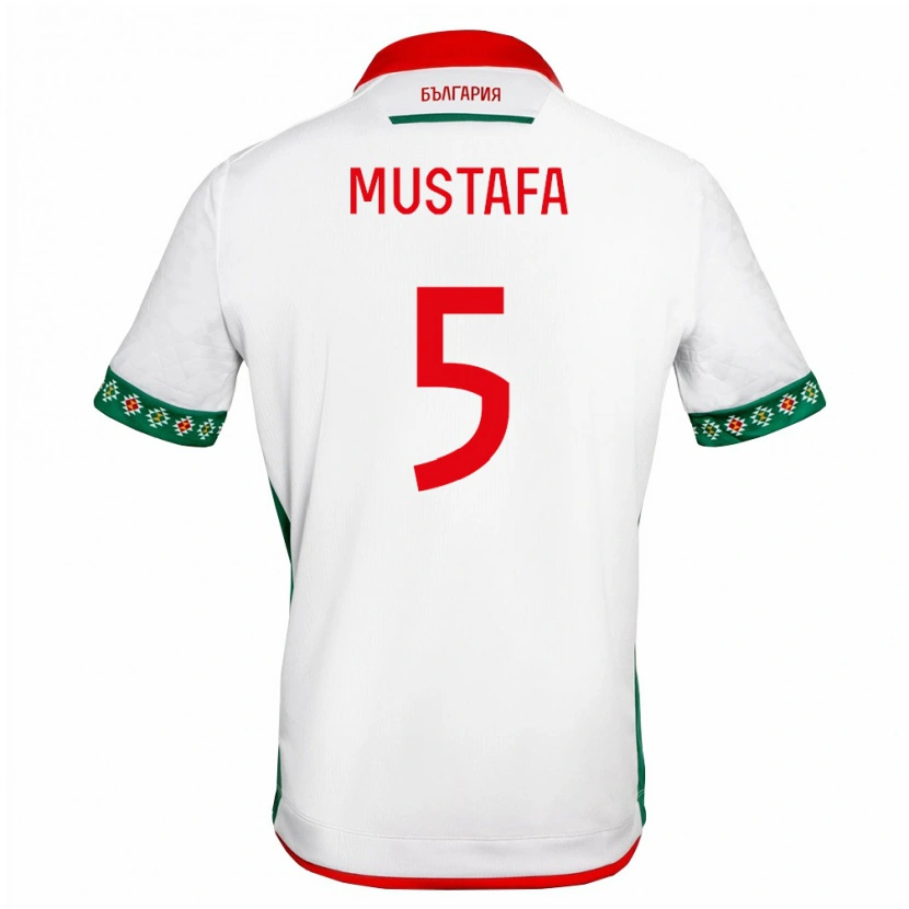 Danxen Women Bulgaria Timur Mustafa #5 White Green Red Home Jersey 26-28 T-Shirt