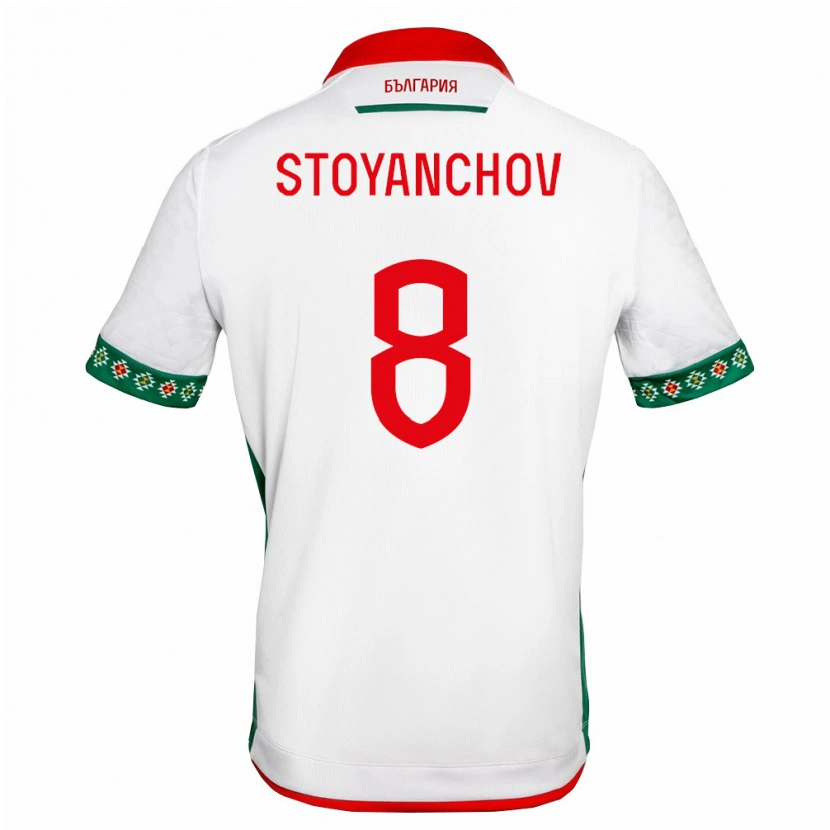 Danxen Women Bulgaria Steven Stoyanchov #8 White Green Red Home Jersey 26-28 T-Shirt