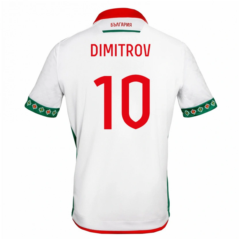 Danxen Women Bulgaria Zdravko Dimitrov #10 White Green Red Home Jersey 26-28 T-Shirt