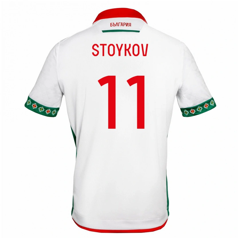 Danxen Women Bulgaria Preslav Stoykov #11 White Green Red Home Jersey 26-28 T-Shirt