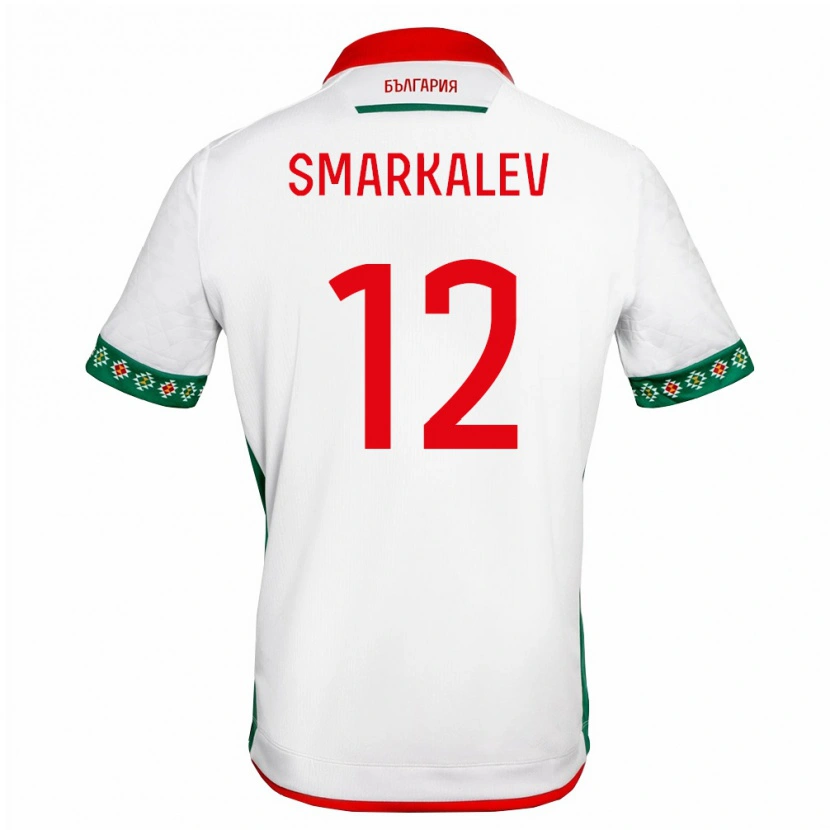 Danxen Women Bulgaria Stefan Smarkalev #12 White Green Red Home Jersey 26-28 T-Shirt