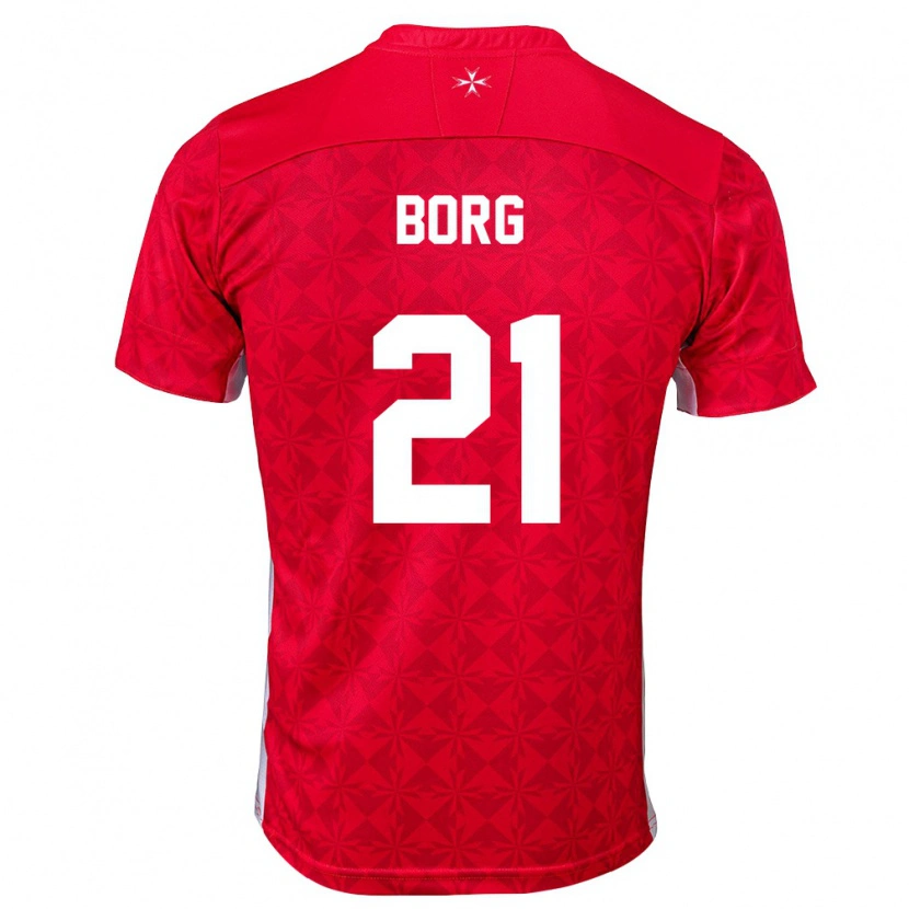 Danxen Women Malta Jean Borg #21 Red White Home Jersey 26-28 T-Shirt