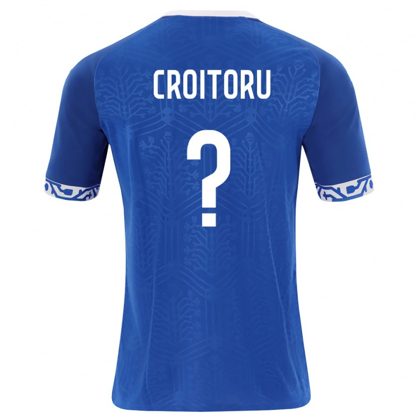 Danxen Women Moldova Kevin Croitoru #0 Royal Blue White Home Jersey 26-28 T-Shirt