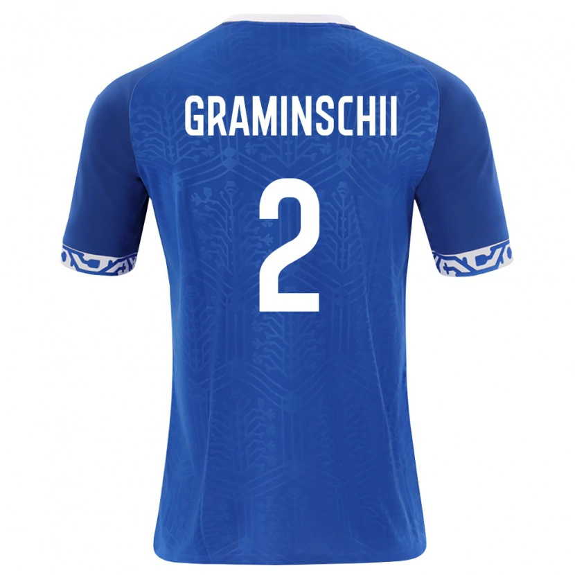 Danxen Women Moldova Ivan Graminschii #2 Royal Blue White Home Jersey 26-28 T-Shirt