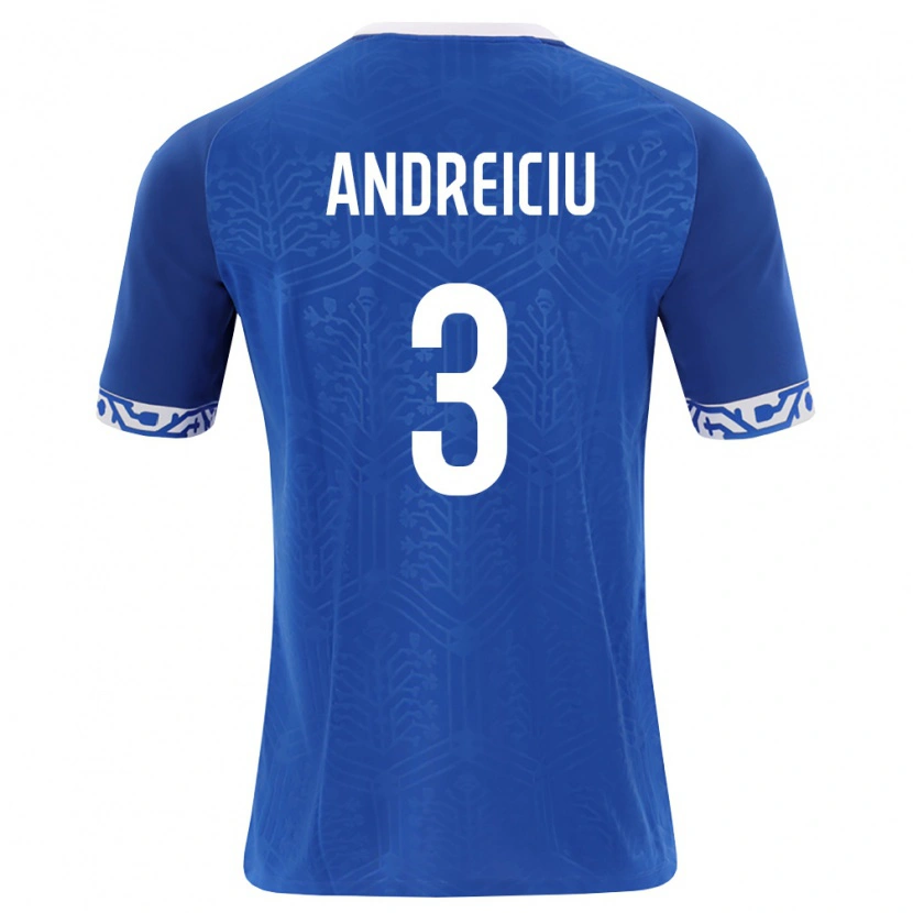 Danxen Women Moldova Danil Andreiciu #3 Royal Blue White Home Jersey 26-28 T-Shirt