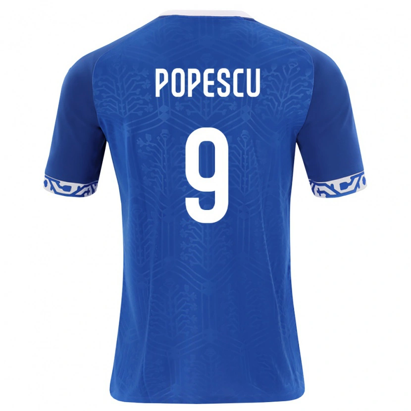 Danxen Women Moldova Petru Popescu #9 Royal Blue White Home Jersey 26-28 T-Shirt