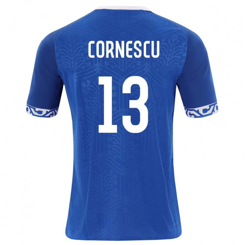 Danxen Women Moldova Iustin Cornescu #13 Royal Blue White Home Jersey 26-28 T-Shirt