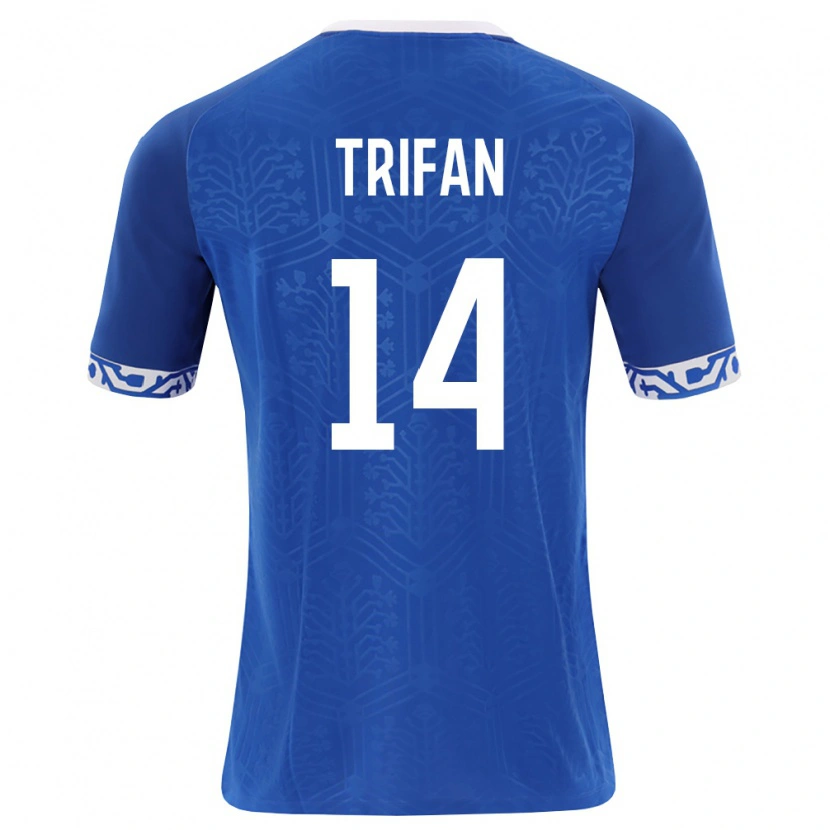 Danxen Women Moldova Stelian Trifan #14 Royal Blue White Home Jersey 26-28 T-Shirt
