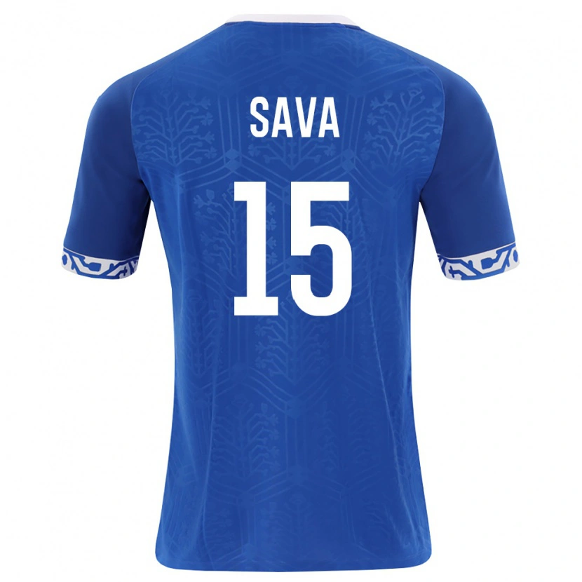 Danxen Women Moldova Mihail Sava #15 Royal Blue White Home Jersey 26-28 T-Shirt
