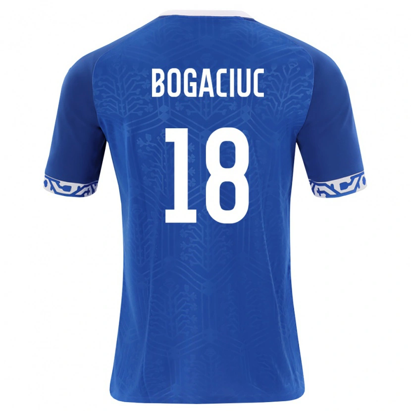 Danxen Women Moldova Victor Bogaciuc #18 Royal Blue White Home Jersey 26-28 T-Shirt