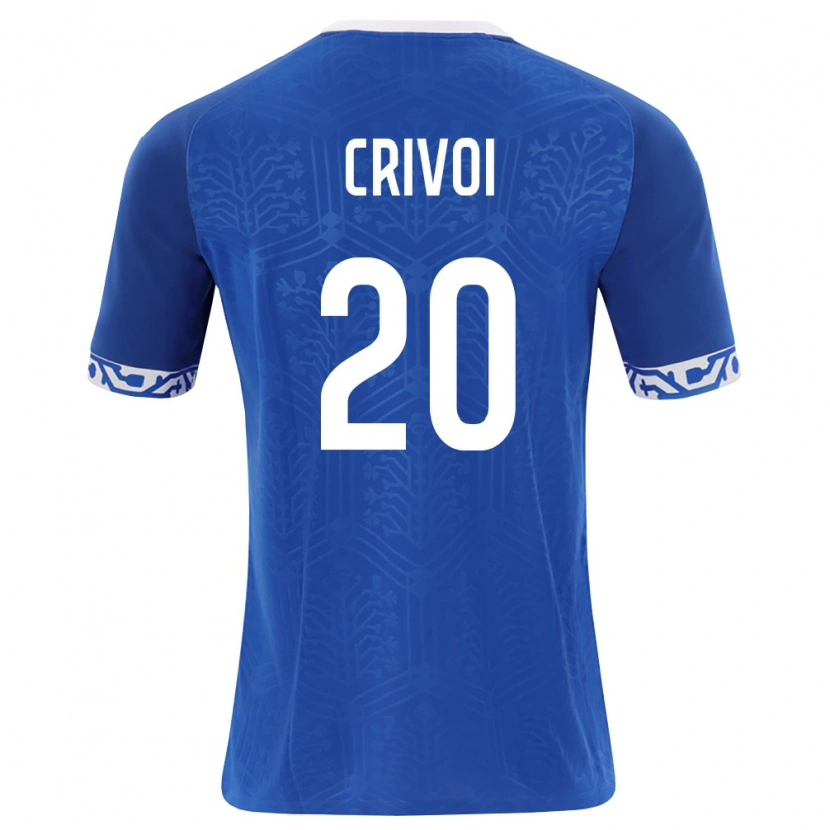 Danxen Women Moldova Mihai Crivoi #20 Royal Blue White Home Jersey 26-28 T-Shirt
