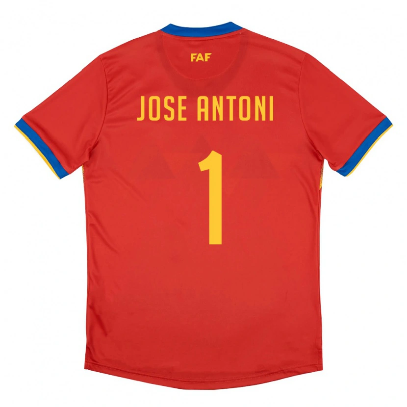 Danxen Women Andorra Josep Antoni #1 Red Blue Yellow Home Jersey 26-28 T-Shirt