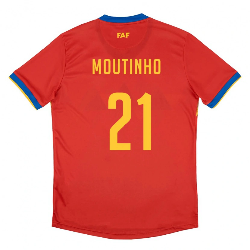 Danxen Women Andorra Joel Moutinho #21 Red Blue Yellow Home Jersey 26-28 T-Shirt