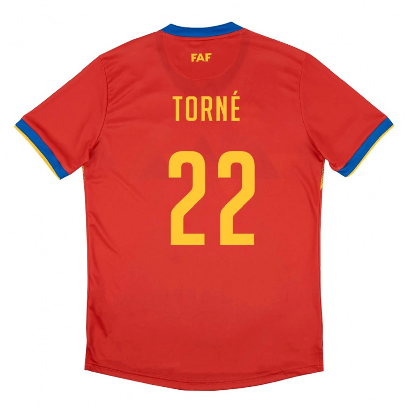 Danxen Women Andorra Marc Torné #22 Red Blue Yellow Home Jersey 26-28 T-Shirt