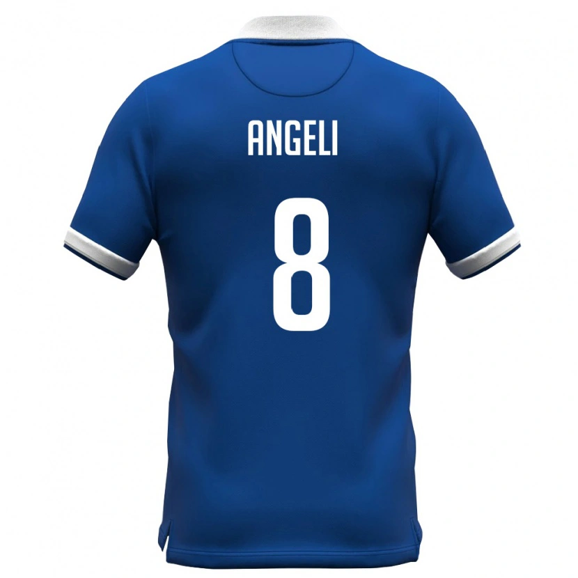 Danxen Women Cyprus Angelos Angeli #8 Royal Blue White Home Jersey 26-28 T-Shirt