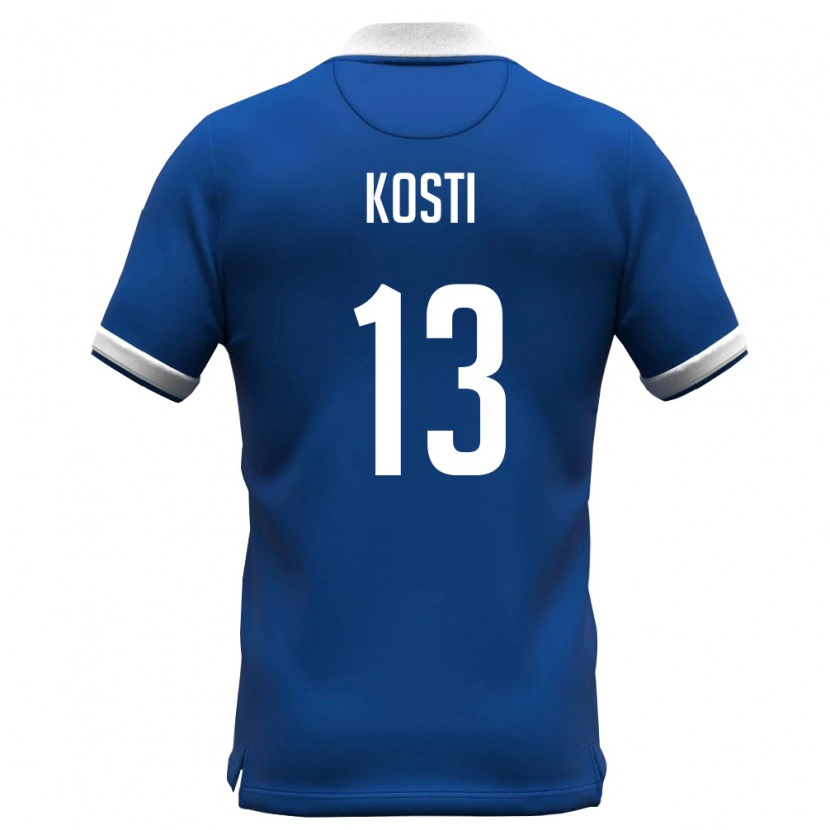 Danxen Women Cyprus Giannis Kosti #13 Royal Blue White Home Jersey 26-28 T-Shirt