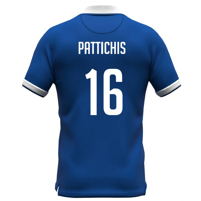 Danxen Women Cyprus Konstantinos Pattichis #16 Royal Blue White Home Jersey 26-28 T-Shirt