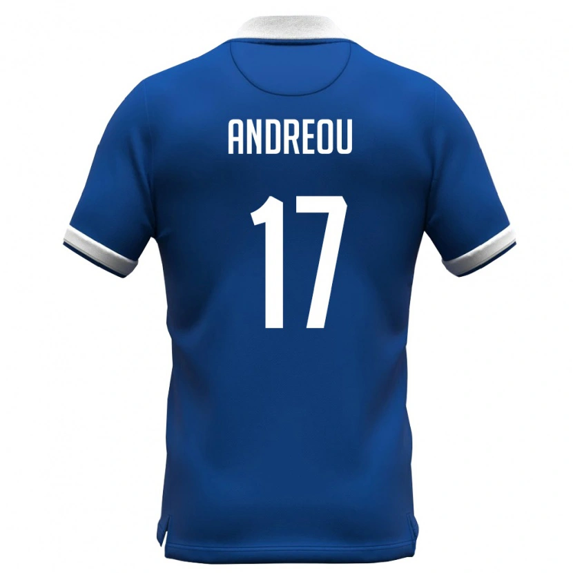 Danxen Women Cyprus Evangelos Andreou #17 Royal Blue White Home Jersey 26-28 T-Shirt