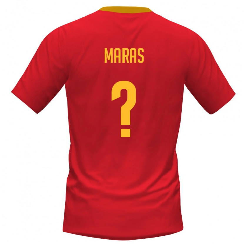 Danxen Women Montenegro Lazar Maras #0 Red Yellow Home Jersey 26-28 T-Shirt