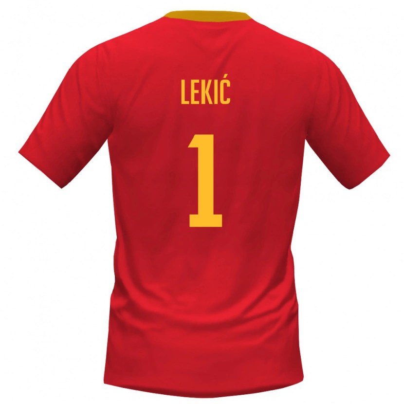 Danxen Women Montenegro Edin Lekić #1 Red Yellow Home Jersey 26-28 T-Shirt