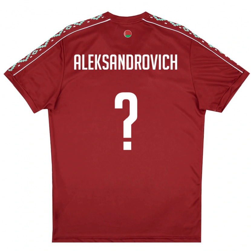 Danxen Women Belarus Aleksandr Aleksandrovich #0 Deep Red White Home Jersey 26-28 T-Shirt