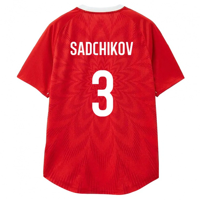 Danxen Women Russia Stepan Sadchikov #3 Red White Brown Home Jersey 26-28 T-Shirt