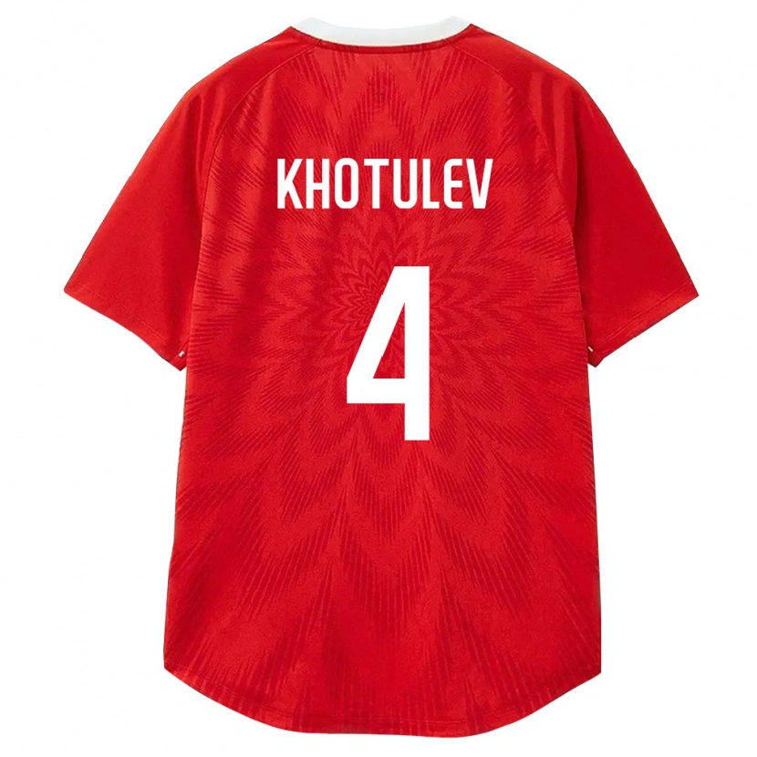 Danxen Women Russia Timofey Khotulev #4 Red White Brown Home Jersey 26-28 T-Shirt