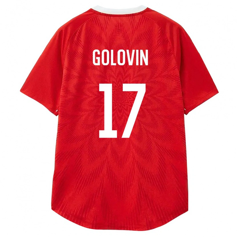 Danxen Women Russia Aleksandr Golovin #17 Red White Brown Home Jersey 26-28 T-Shirt