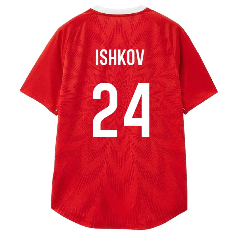 Danxen Women Russia Ilya Ishkov #24 Red White Brown Home Jersey 26-28 T-Shirt