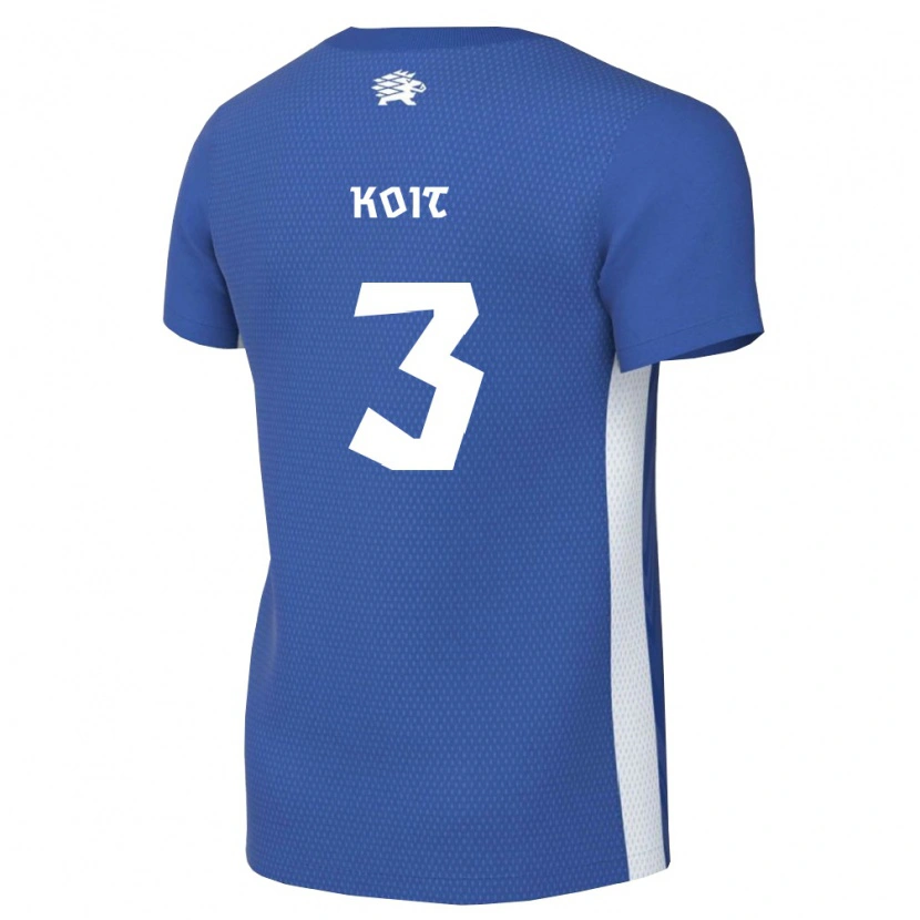 Danxen Women Estonia Carl Koit #3 Dark Blue White Home Jersey 26-28 T-Shirt