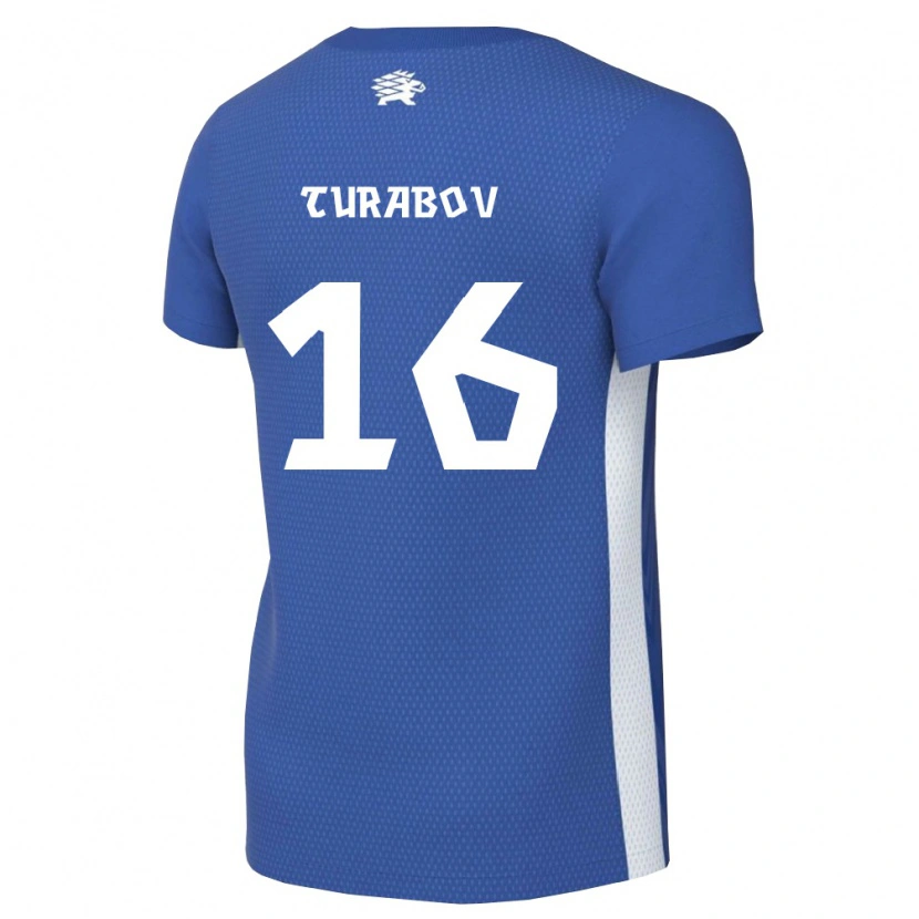 Danxen Women Estonia Ruslan Turabov #16 Dark Blue White Home Jersey 26-28 T-Shirt