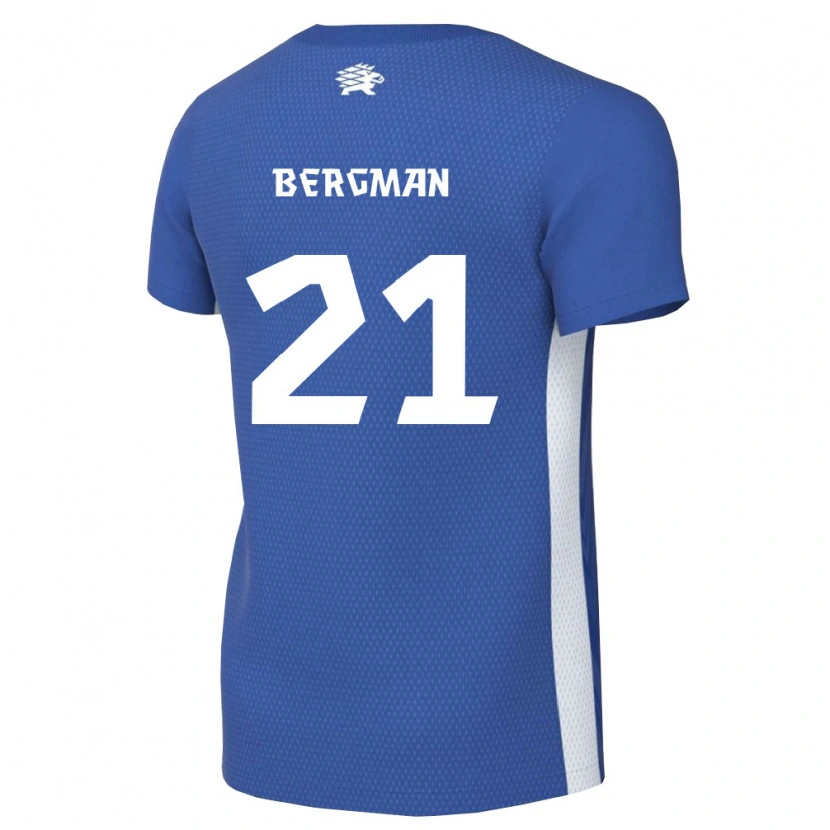 Danxen Women Estonia Alexander Bergman #21 Dark Blue White Home Jersey 26-28 T-Shirt