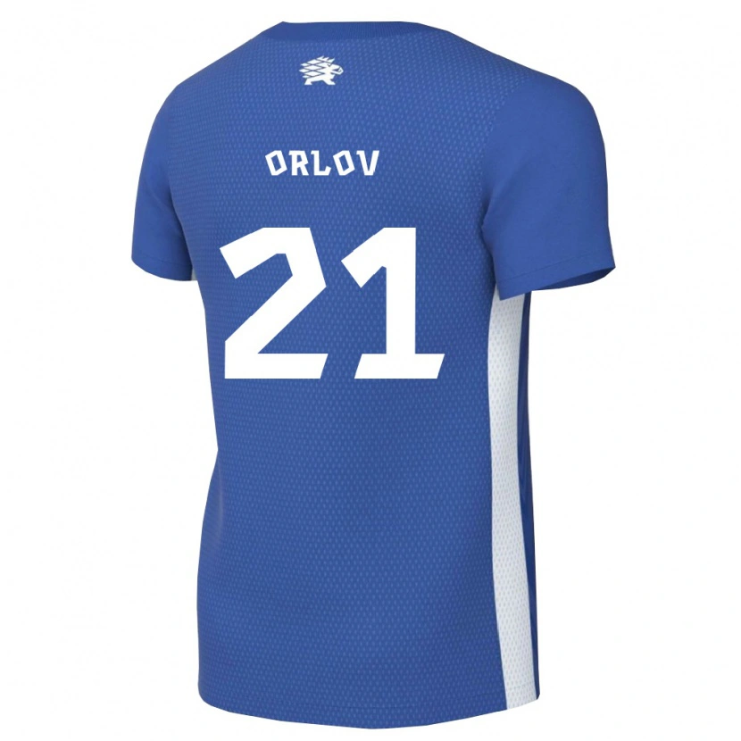 Danxen Women Estonia Mihhail Orlov #21 Dark Blue White Home Jersey 26-28 T-Shirt