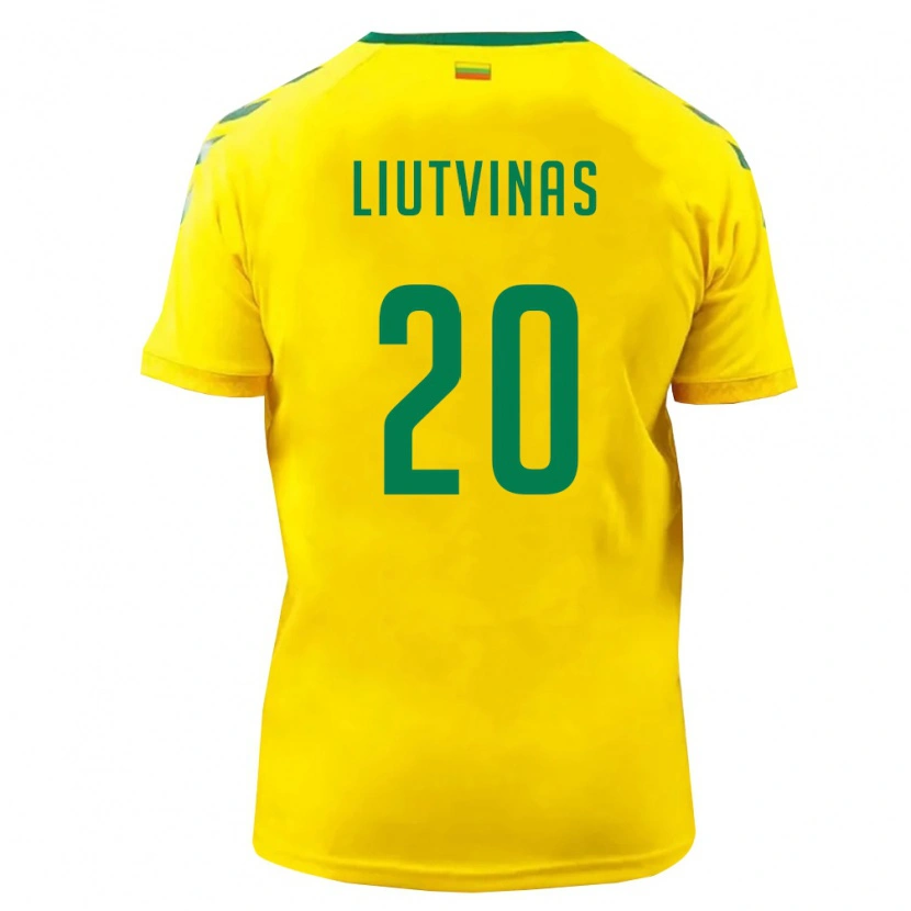 Danxen Women Lithuania Kristupas Liutvinas #20 Yellow Green Home Jersey 26-28 T-Shirt