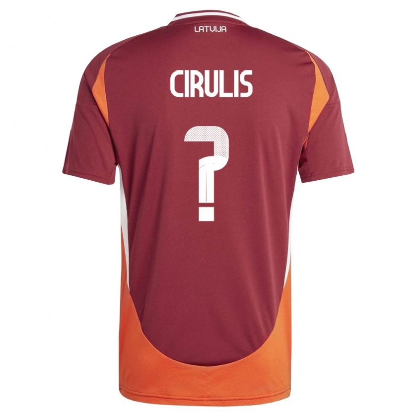 Danxen Women Latvia Martins Cirulis #0 Deep Red White Orange Home Jersey 26-28 T-Shirt