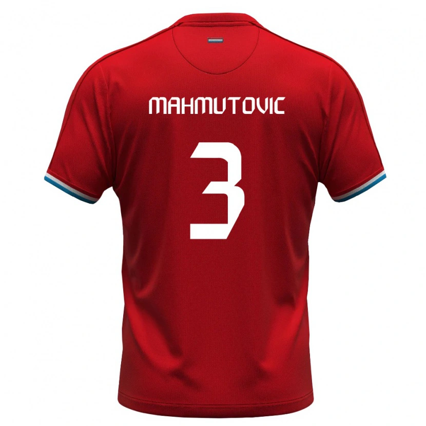 Danxen Women Luxembourg Enes Mahmutovic #3 Red White Blue Home Jersey 26-28 T-Shirt