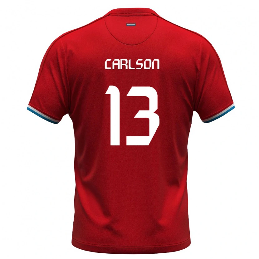 Danxen Women Luxembourg Dirk Carlson #13 Red White Blue Home Jersey 26-28 T-Shirt